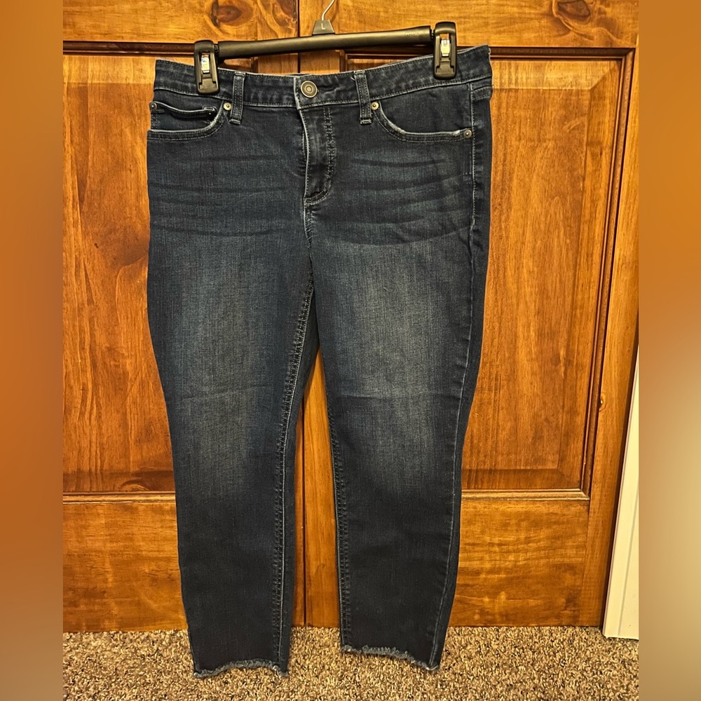 LC Lauren Conrad Blue Ankle Cropped Jeans